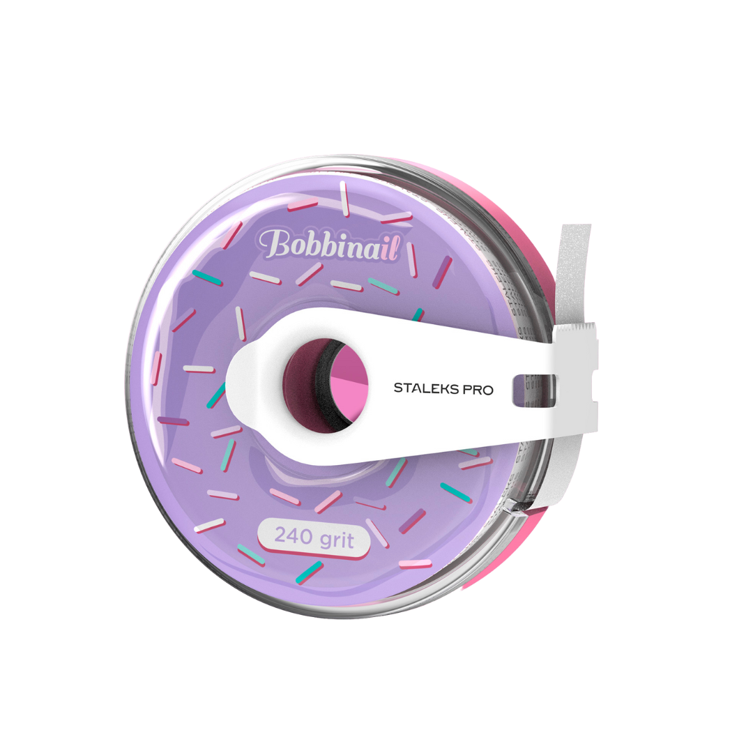 Disposable White Nail File Roll in a Plastic Case