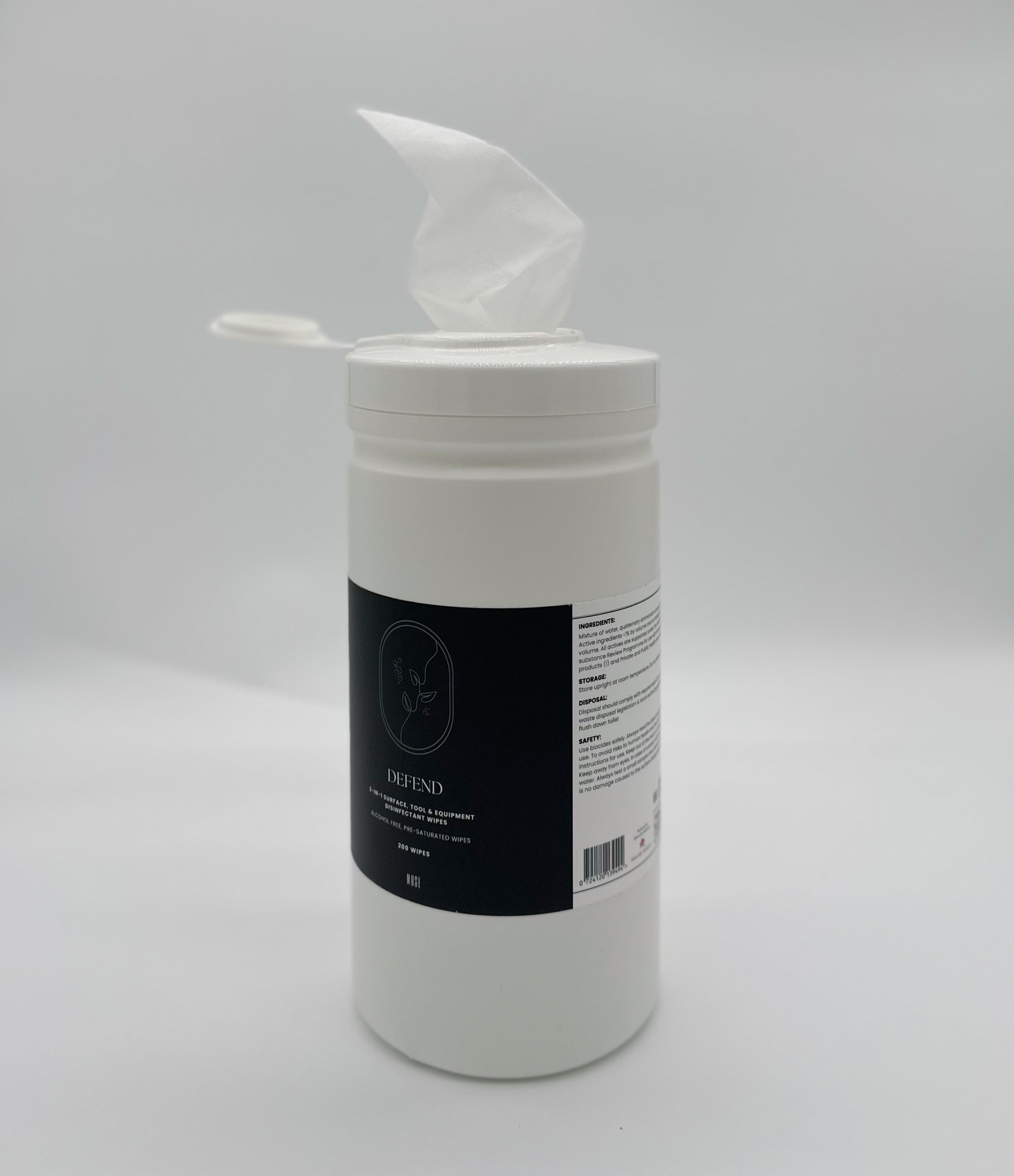 MUSE 2-in-1 surface, tools & equipment disinfectant wipes 200 sheets