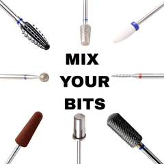 A selection of MUSE e-file bits arranged in a circle around the words Mix Your Bits